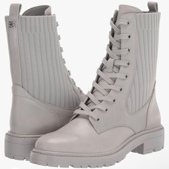 Sam Edelman Lydell Combat Boot in Pebble Grey - Picture 1 of 5
